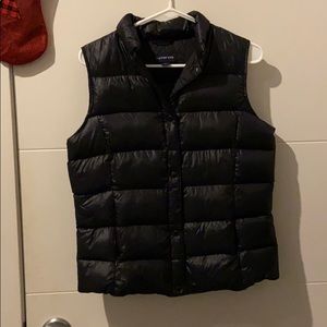 Lands End Black Puff Vest